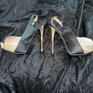 charlotte russe gold heeled stilettos